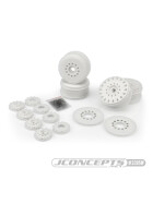 JConcepts Cheetah 83mm speed-run wheel w/ 12 and 17mm hex adaptor, 4pc. (white)