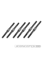 JConcepts Yokomo YZ-2 DTM 3.0 Fin Titanium turnbuckle - black, 6pc