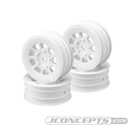 JConcepts 9 shot - B7 | B6.4 | YZ2 | XB2 | LD3, 2.2 front wheel (white) - 4pc