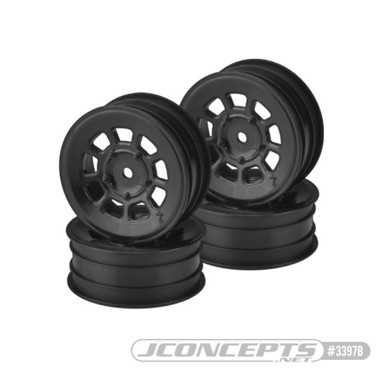 JConcepts 9 shot - B7 |B6.4 | YZ2 | XB2 | LD3, 2.2 front wheel (black) - 4pc