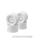 JConcepts 9 shot - B7 | B6.4 | B74.2| YZ2 | YZ4 | XB2 | XB4 | LD3 | L1R, 2.2" rear wheel (white) - 4pc
