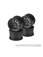 JConcepts 9 shot - B7 | B6.4 | B74.2| YZ2 | YZ4 | XB2 | XB4 | LD3 | L1R, 2.2" rear wheel (black) - 4pc