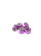 Hiro Seiko 3mm Alloy Nylon Nut  [Purple] ( 5 pcs)