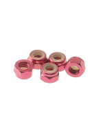 Hiro Seiko 4mm Alloy Nylon Nut  [Red] ( 5 pcs)