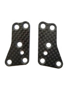 Team Associated RC8B3.2 FT Front Upper Suspension Arm Inserts, carbon fiber, 1.2mm