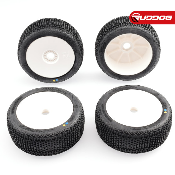 Sweep DEFENDER Blue (Extra soft) X Pre-glued set tires/White wheels 4pcs