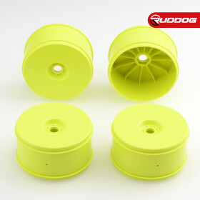 Sweep 1:8 truggy Dish Wheel Offset Zero Yellow 4pcs