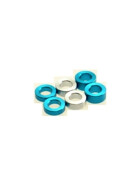 Hiro Seiko 3mm Alloy Spacer Set (1.5t/2.0t/2.5t)  [T-Blue] ( 6 pcs (2 pcs each))