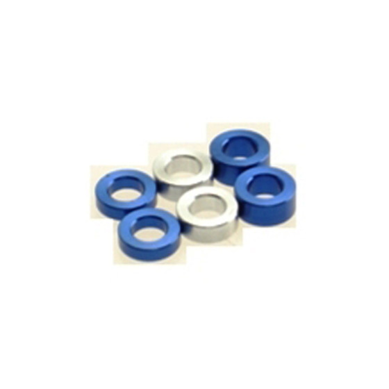 Hiro Seiko 3mm Alloy Spacer Set (1.5t/2.0t/2.5t)  [Y-Blue] ( 6 pcs (2 pcs each))