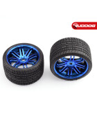 Sweep Road Crusher Onroad Belted tire Blue wheels 1/4 offset (146mm Diameter) 2pcs