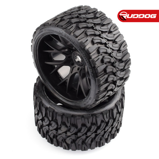 Sweep Terrain Crusher Offroad Belted tire Black wheels 1/2 offset W/ WHD 2pcs