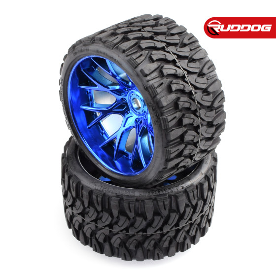 Sweep Terrain Crusher Offroad Belted tire Blue wheels 1/2 offset W/ WHD 2pcs