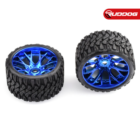 Sweep Terrain Crusher Offroad Belted tire Blue wheels 1/2 offset W/ WHD 2pcs