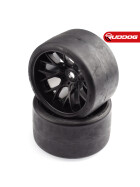 Sweep VHT Crusher Onroad slick Belted tire Black wheels 1/2 offset W/ WHD 2pcs