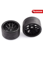 Sweep VHT Crusher Onroad slick Belted tire Black wheels 1/2 offset W/ WHD 2pcs