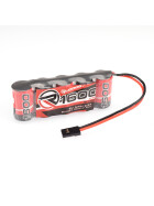 RUDDOG 1600mAh 6.0V NiMH 2/3A Straight Receiver Pack