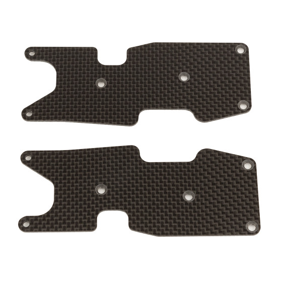 Team Associated RC8T3.2 FT Rear Suspension Arm Inserts, 1.2mm, carbon fiber