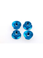 Hiro Seiko 4mm Alloy Serrated Wheel Nut  [T-Blue] ( 4 pcs)