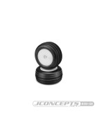Jconcepts Carvers - green compound - pre-mounted, white wheels (Fits - Losi Mini-T 2.0)