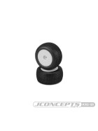 Jconcepts Sprinter - green compound - pre-mounted, white wheels (Fits - Losi Mini-T 2.0)