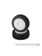Jconcepts Magma - yellow compound, pre-mounted on white #3395 wheels (12 & 17mm adaptors included)