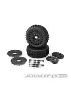 Jconcepts Magma - yellow compound, pre-mounted on black #3395 wheels (12 & 17mm adaptors included)