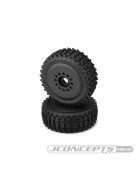 Jconcepts Magma - yellow compound, pre-mounted on black #3395 wheels (12 & 17mm adaptors included)