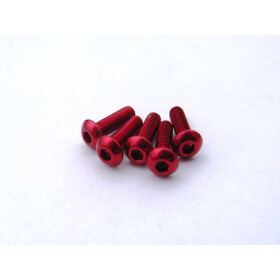 Hiro Seiko Alloy Hex Socket Button Head Screw M3x8  [Red]...