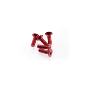 Hiro Seiko Alloy Hex Socket Flat Head Screw M3x10  [Red]...