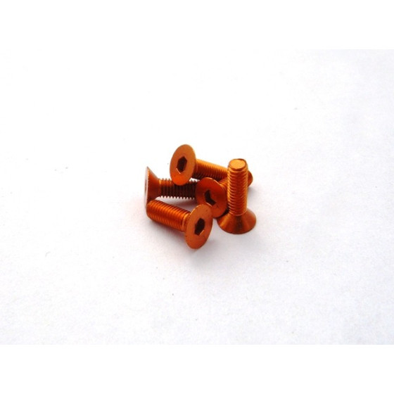 Hiro Seiko Alloy Hex Socket Flat Head Screw M3x6  [Orange] ( 5 pcs)