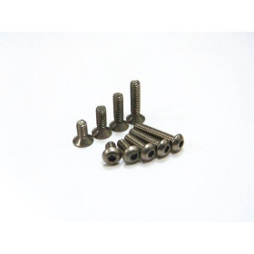 Hiro Seiko Titanium Hex Socket Flat Head Screw M3x8 ( 5 pcs)