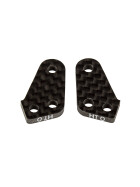 Team Associated RC10B74 FT Steering Block Arms, HT 0, carbon fiber